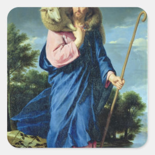 The Good Shepherd, c.1650-60 Square Sticker