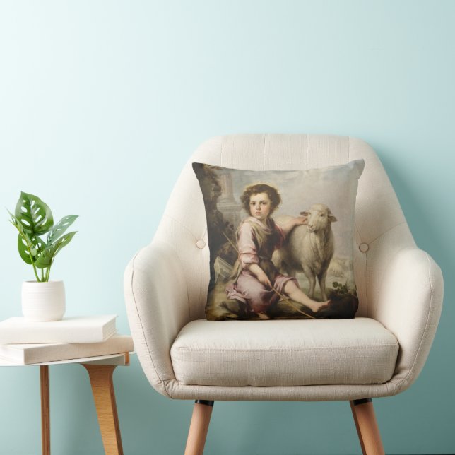 The Good Shepherd, Esteban Murillo  Cushion (Chair)