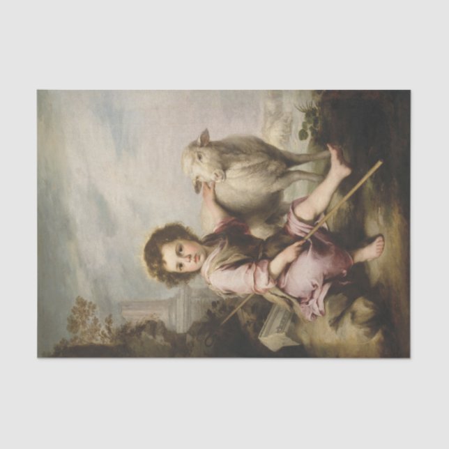 The Good Shepherd, Esteban Murillo Tissue Paper (Front)