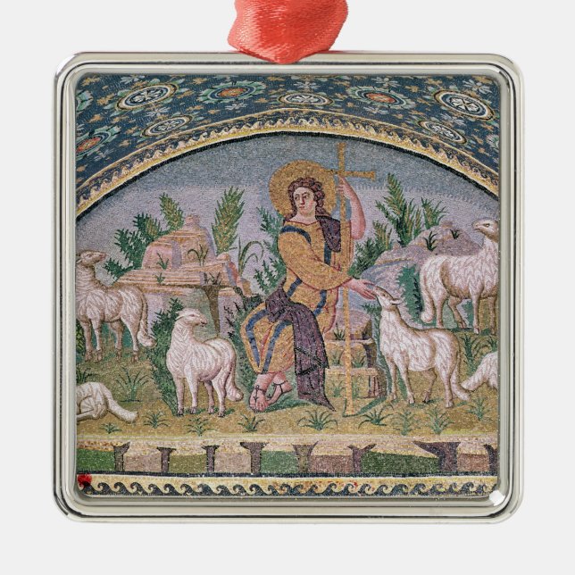 The Good Shepherd Metal Tree Decoration (Front)