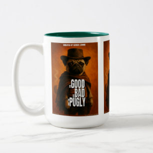 The Good the Bad & the Pugly Movie Parody Two-Tone Coffee Mug