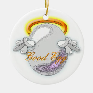 The Good vs Bad Egg Ceramic Tree Decoration