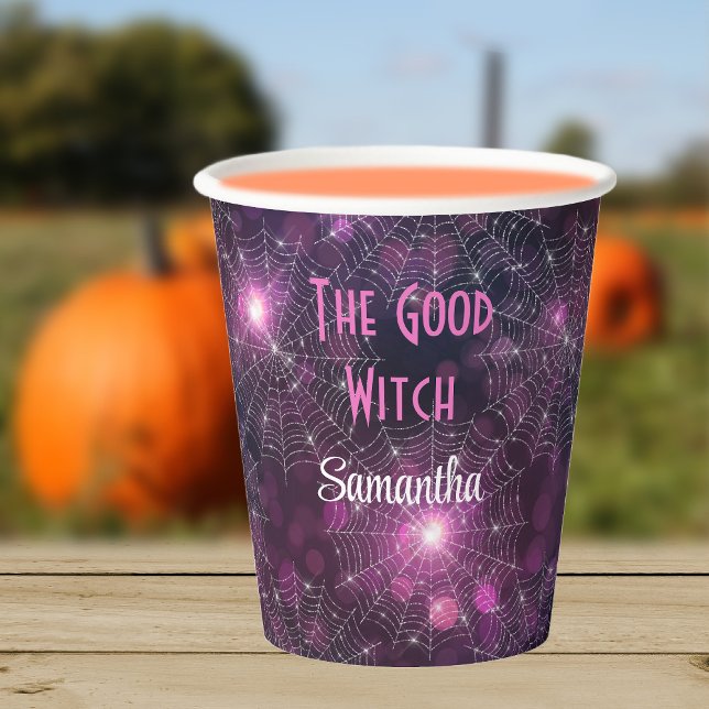 The Good Witch Sparkling Spider Webs 8oz  Paper Cups (Creator Uploaded)