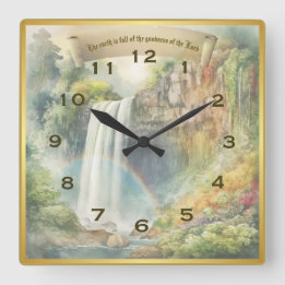 The Goodness of The Lord Square Wall Clock