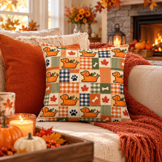 The Goodog™ Pumpkin Fall Patchwork Cushion
