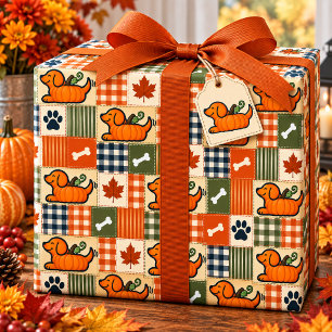 The Goodog™ Pumpkin Patchwork Pup Wrapping Paper