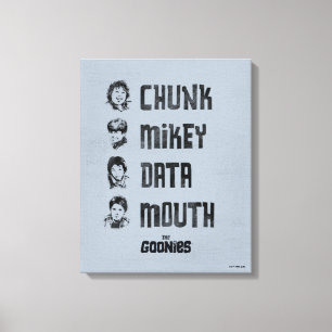 The Goonies   Chunk, Mikey, Data, Mouth Canvas Print