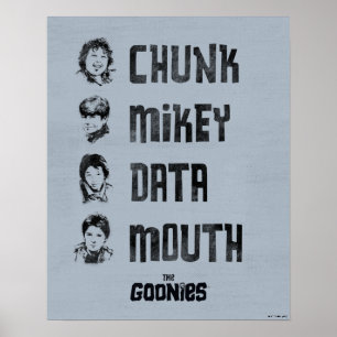 The Goonies Chunk, Mikey, Data, Mouth Poster