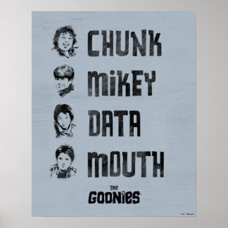 The Goonies | Chunk, Mikey, Data, Mouth Poster