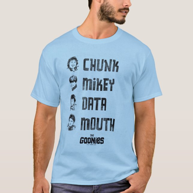 The Goonies | Chunk, Mikey, Data, Mouth T-Shirt (Front)