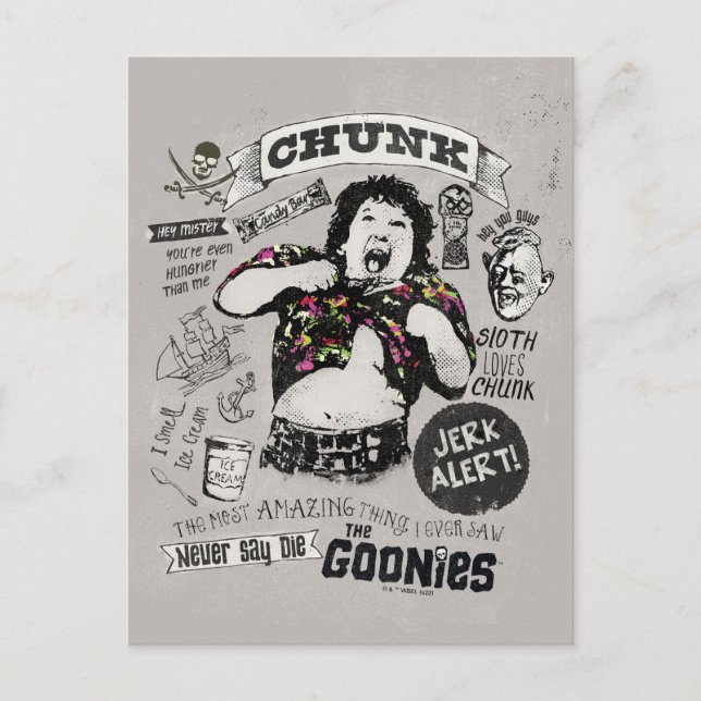 The Goonies Chunk Retro Collage Postcard (Front)
