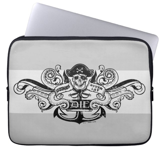 The Goonies "Never Say Die" Pirate Anchor Badge Laptop Sleeve (Front)