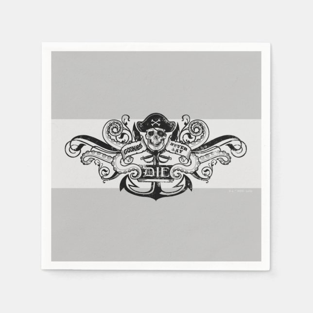 The Goonies "Never Say Die" Pirate Anchor Badge Napkin (Front)