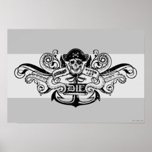 The Goonies "Never Say Die" Pirate Anchor Badge Poster