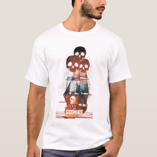 The Goonies Pirate Ship Silhouette Graphic T-Shirt