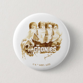 The Goonies Pirate Ship Watercolor Graphic 6 Cm Round Badge