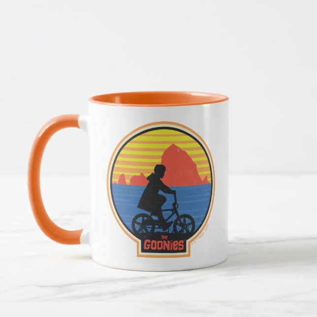 The Goonies Retro Mikey Riding Bike Graphic Mug (Left)