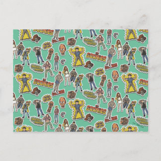 The Goonies Retro Sticker Pattern Postcard