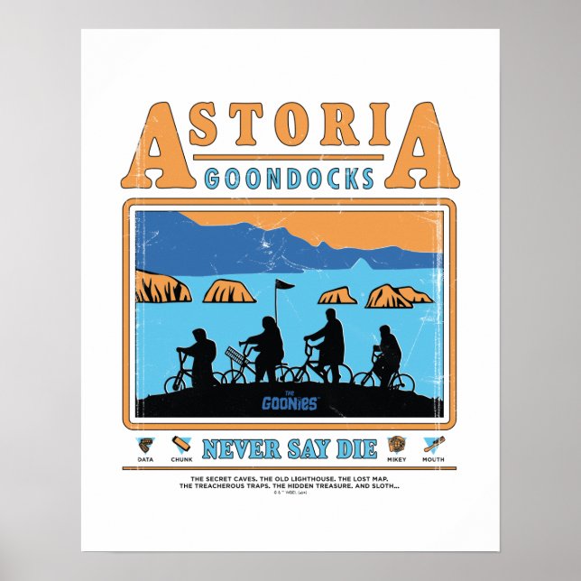 The Goonies Silhouettes Over Astoria Goondocks Poster (Front)