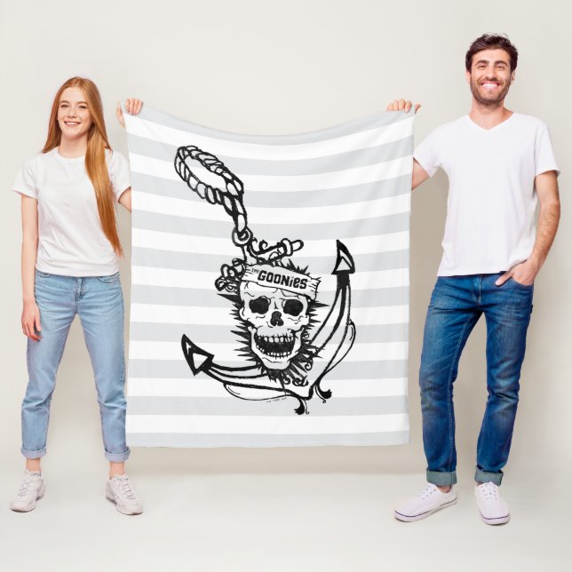 The Goonies Skull & Anchor Graphic Fleece Blanket (In Situ)