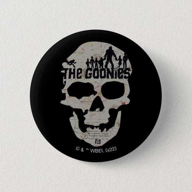 The Goonies Skull Silhouette Graphic 6 Cm Round Badge (Front)