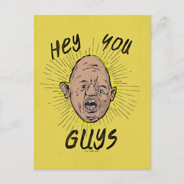 The Goonies Sloth Doodle "Hey You Guys" Postcard (Front)