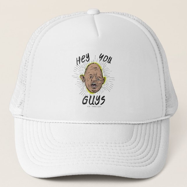 The Goonies Sloth Doodle "Hey You Guys" Trucker Hat (Front)