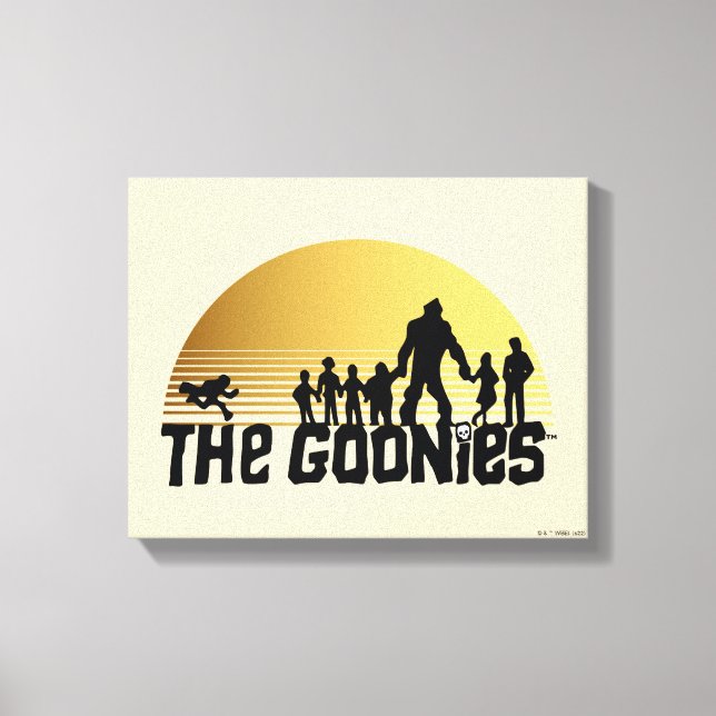 The Goonies Sunset Silhouette Graphic Canvas Print (Front)