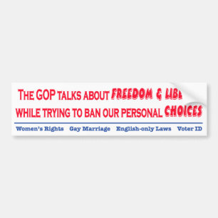 The GOP is full of hypocrites Bumper Sticker