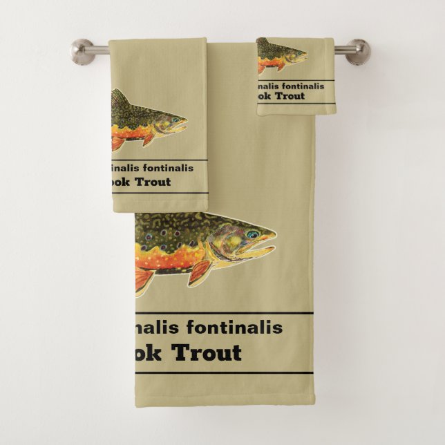 The Gorgeous Brook Trout for Fly Fishing Fans Bath Towel Set (Insitu)