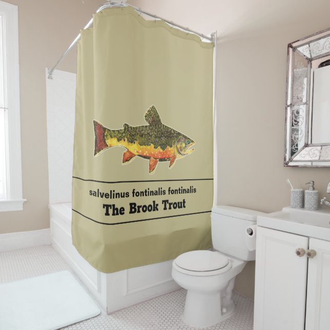 The Gorgeous Brook Trout for Fly Fishing Fans Shower Curtain (In Situ)