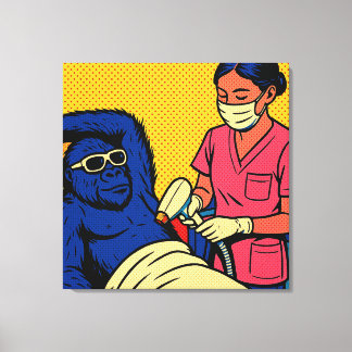  The Gorilla Who Goes to the Hair Removal Salon Canvas Print
