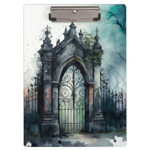 The Gothic Cemetery Gate Series Design 11 Clipboard