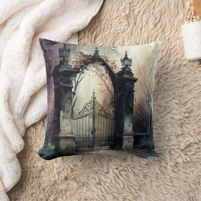 The Gothic Cemetery Gate Series Design 12 Cushion (Blanket)