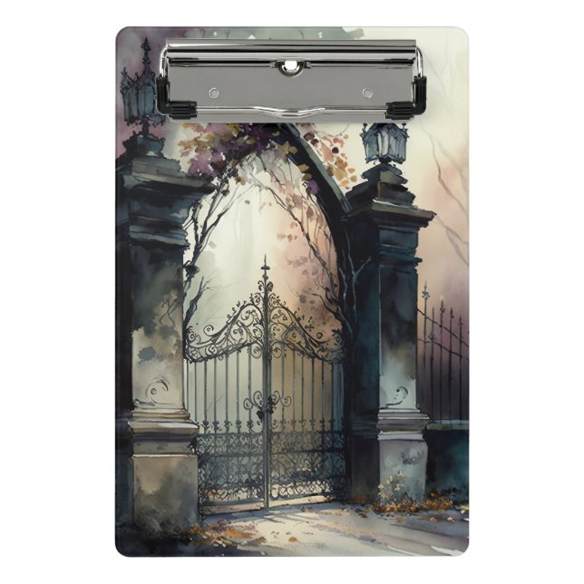 The Gothic Cemetery Gate Series Design 12 Mini Clipboard (Front)