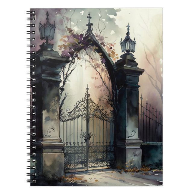 The Gothic Cemetery Gate Series Design 12 Notebook (Front)