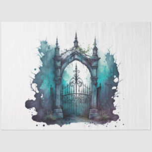 The Gothic Cemetery Gate Series Design 2 Tissue Paper