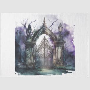 The Gothic Cemetery Gate Series Design 7 Tissue Paper