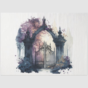 The Gothic Cemetery Gate Series Design 9 Tissue Paper