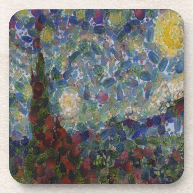 The Gourdy Night Starry Fine Art Spoof Coaster (Front)