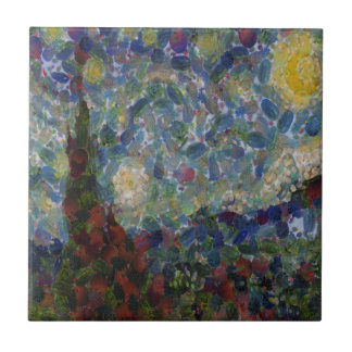 The Gourdy Night Starry Fine Art Spoof Tile
