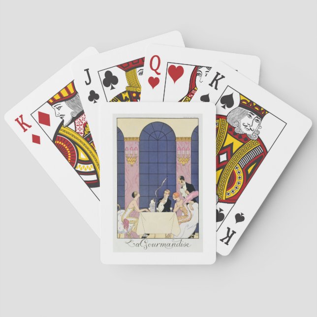 The Gourmands, 1920-30 (pochoir print) Playing Cards (Back)