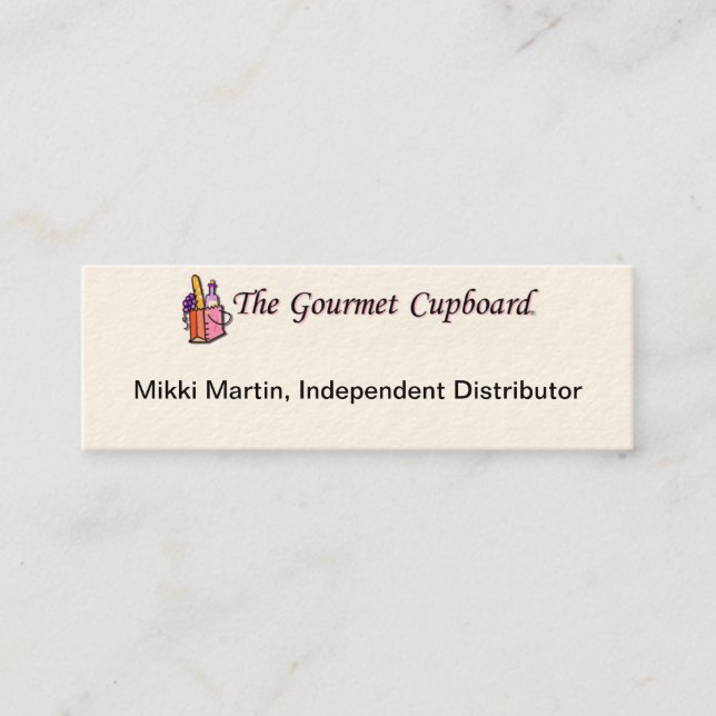 The Gourmet Cupboard Business Card (Front)