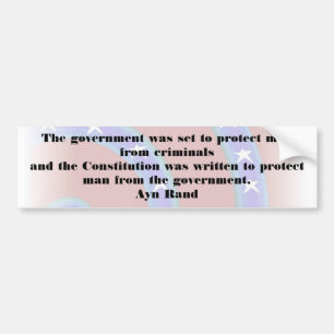 The government was set to protect man Bumper Bumper Sticker