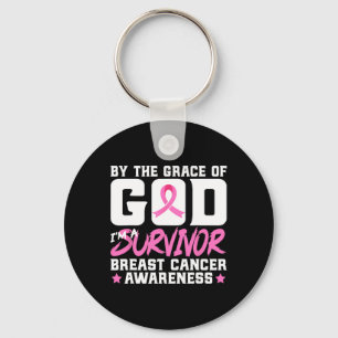 The Grace God I'm A Survivor Breast Cancer Awarene Key Ring