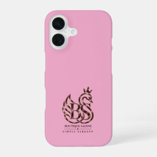 The Graceful Swan Minimalist Blush iPhone 16 Case