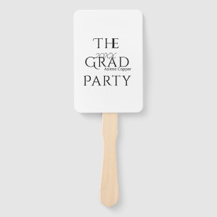 The grad party name 20XX bold letter graduatsimple Hand Fan