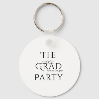 The grad party name 20XX bold letter graduatsimple Key Ring