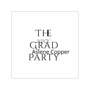 The grad party name 20XX bold letter graduatsimple Self-inking Stamp