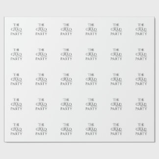 The grad party name 20XX bold letter graduatsimple Wrapping Paper